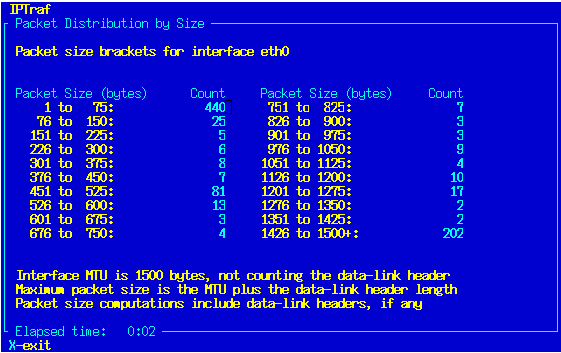 Packet Size Breakdown